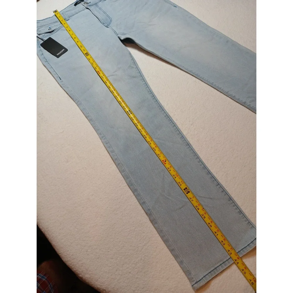 NWT True Religion Ricky SN Flap Straight Jeans Men's 36x34 Light Endless Wash